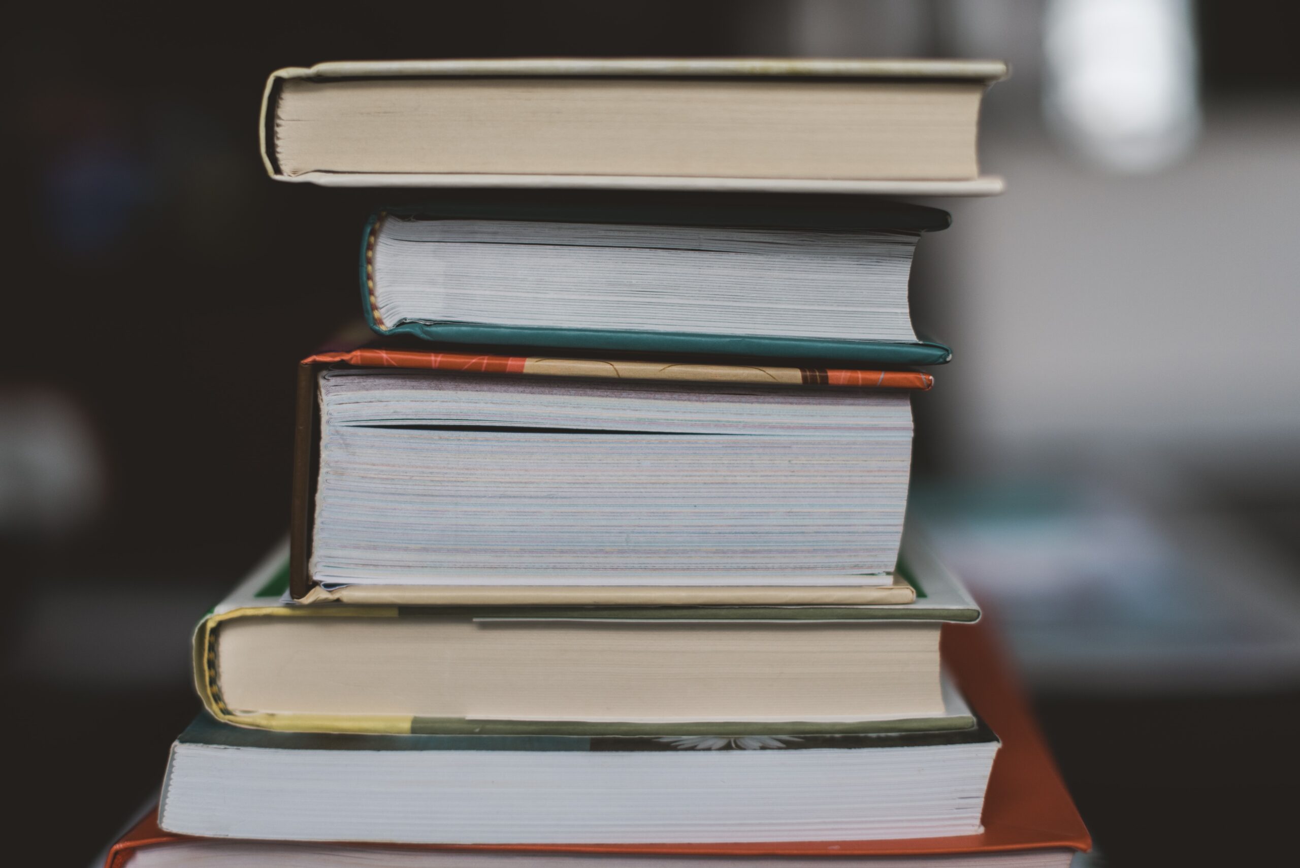 Decorative: photo of some books