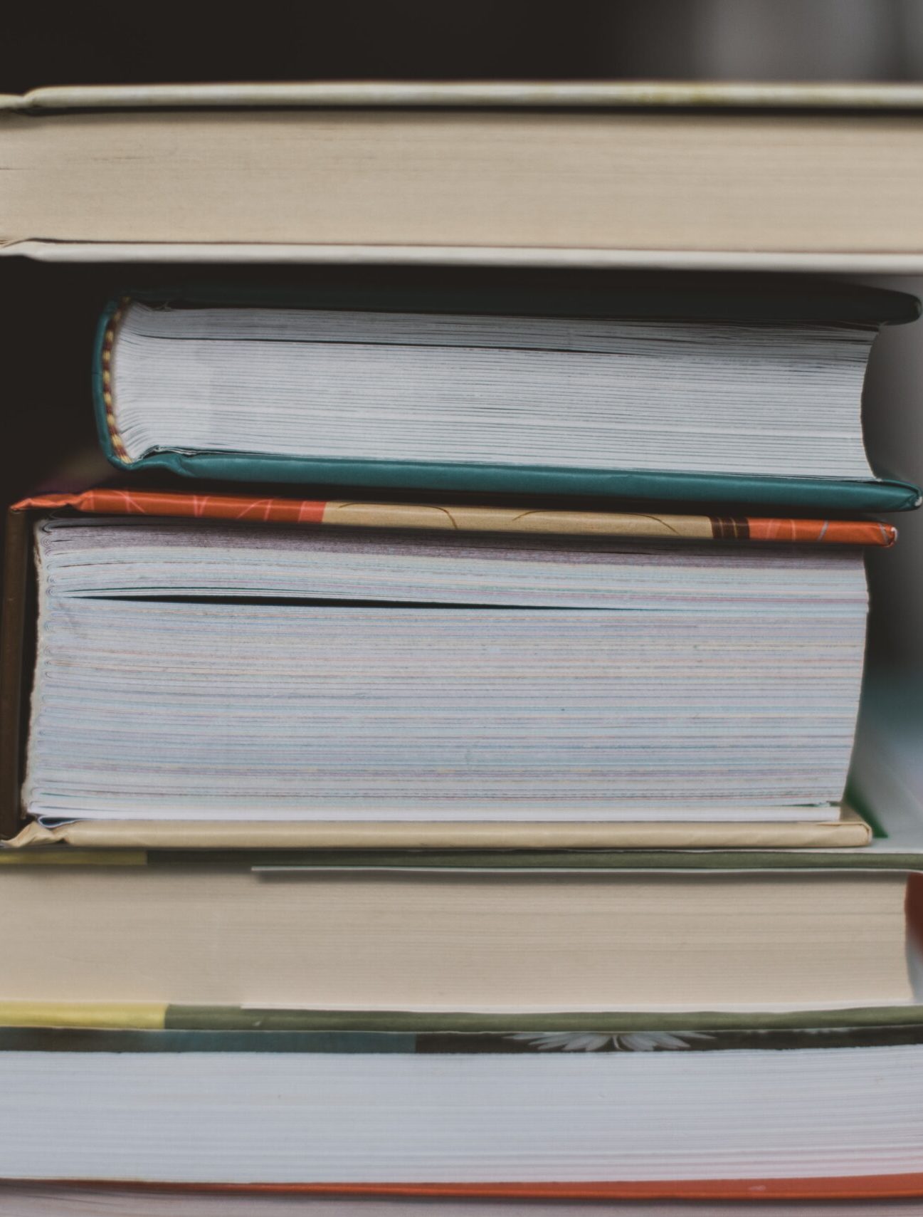 Decorative: photo of some books